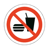 No Food Or Drink Floor Marker Sticker | Safety-Label.co.uk