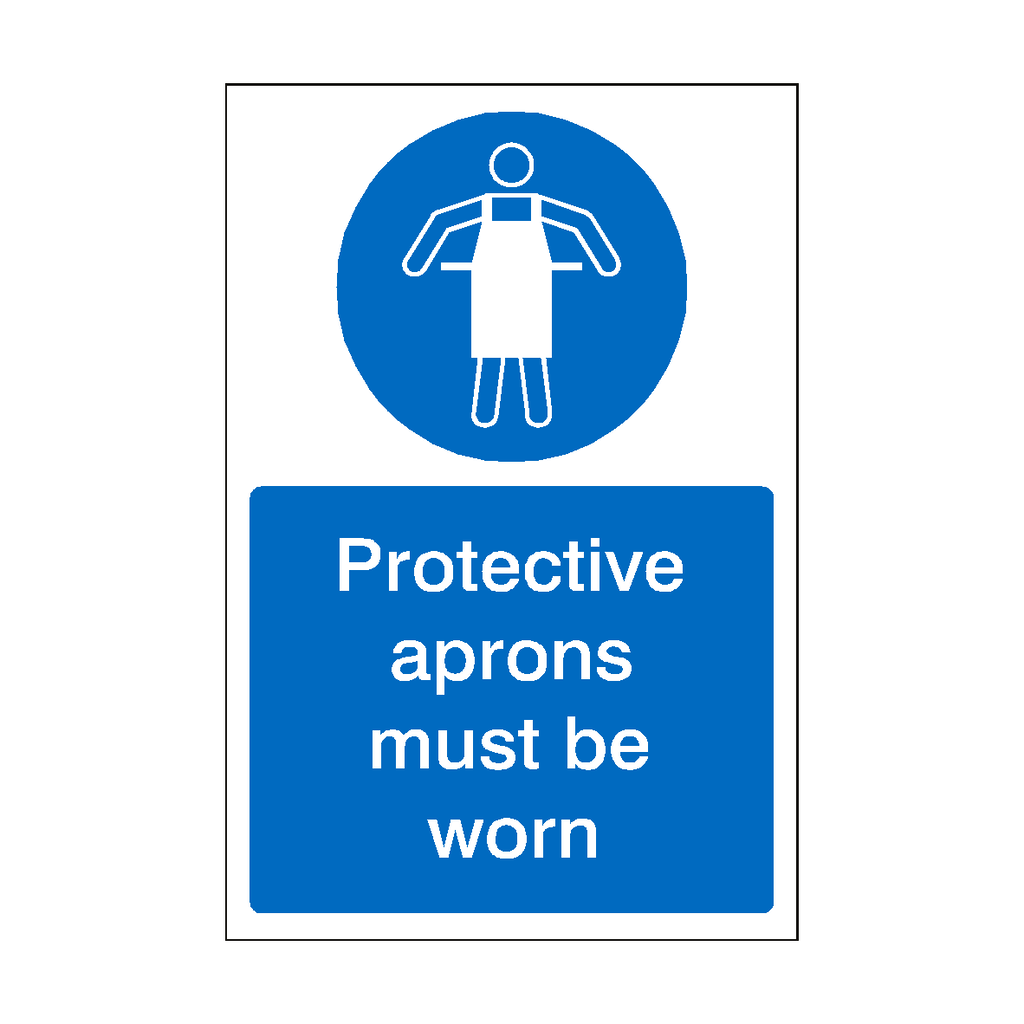 Protective Aprons Must Be Worn Sticker | Safety-Label.co.uk