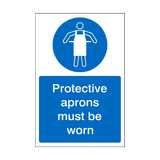 Protective Aprons Must Be Worn Sticker | Safety-Label.co.uk