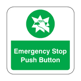 Emergency Stop Push Button Floor Graphics Sticker | Safety-Label.co.uk