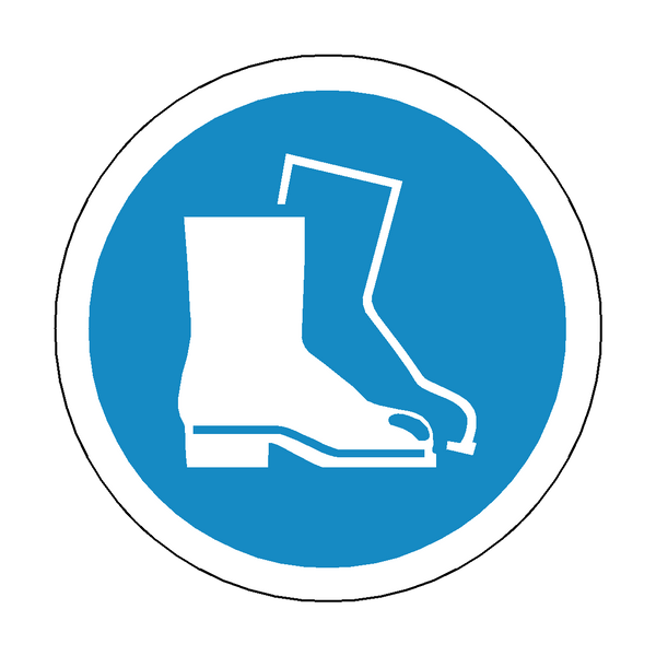 Safety Boots Floor Marker Sticker | Safety-Label.co.uk