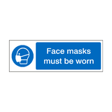 Face Masks Must Be Worn Label | Safety-Label.co.uk