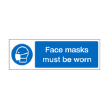 Face Masks Must Be Worn Label | Safety-Label.co.uk