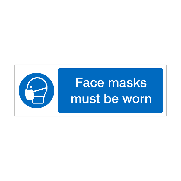 Face Masks Must Be Worn Label | Safety-Label.co.uk