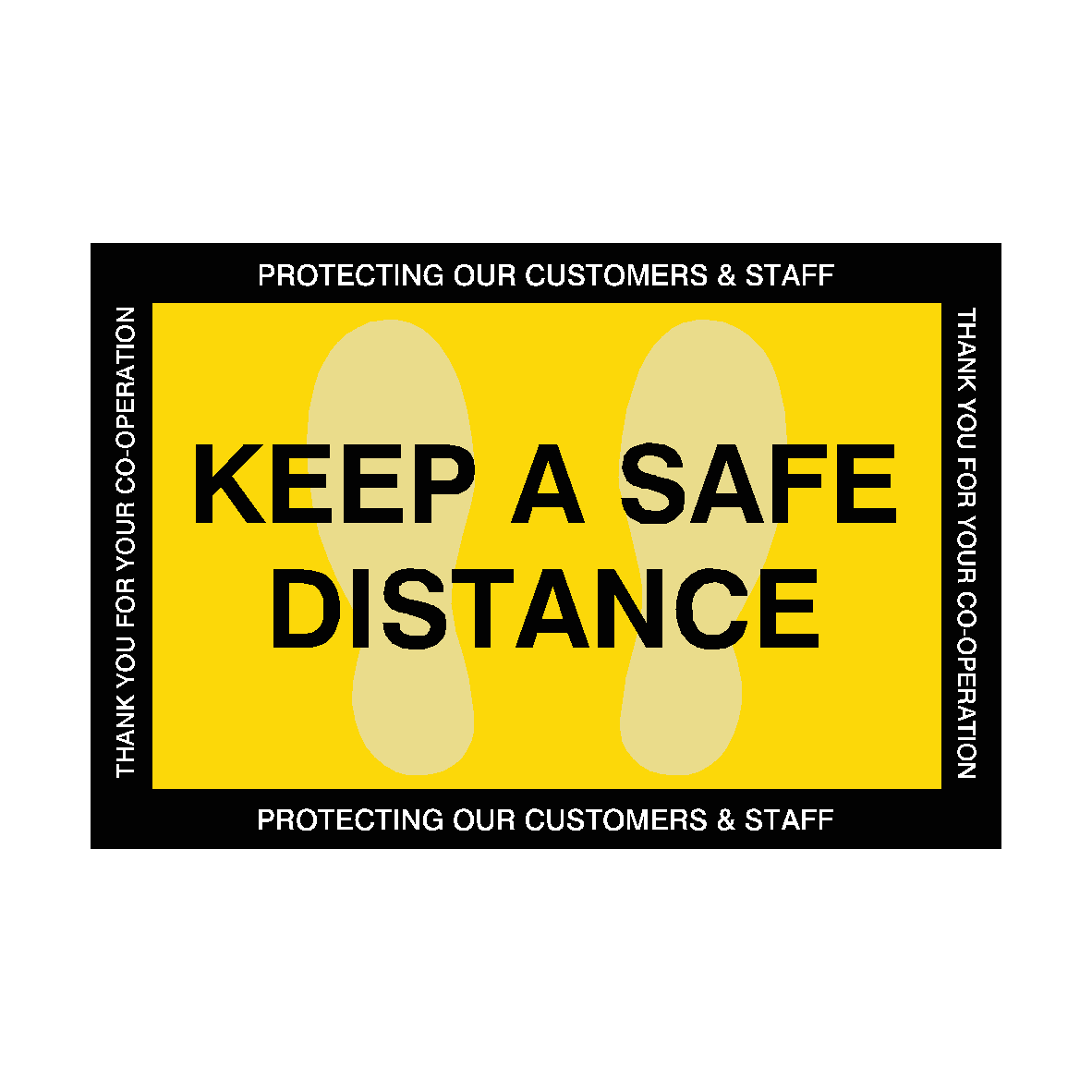 Keep Safe Distance Sticker Keep A Safe Distance Floor Vinyl Sticker