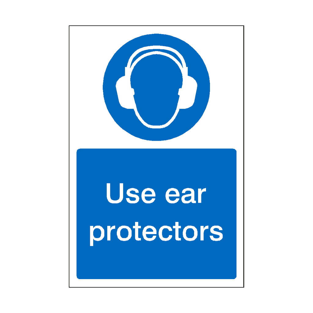 Use Ear Protectors Sticker | Safety-Label.co.uk