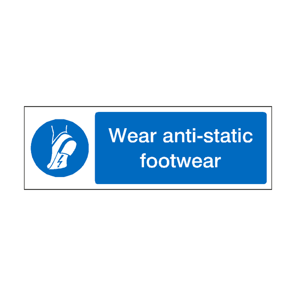 Wear Anti-Static Footwear Label | Safety-Label.co.uk