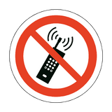 No Mobile Phones Floor Marker Sticker | Safety-Label.co.uk