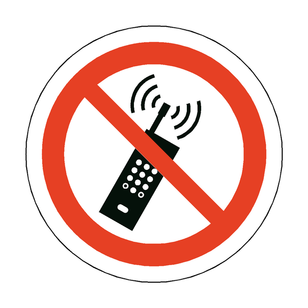 No Mobile Phones Floor Marker Sticker | Safety-Label.co.uk