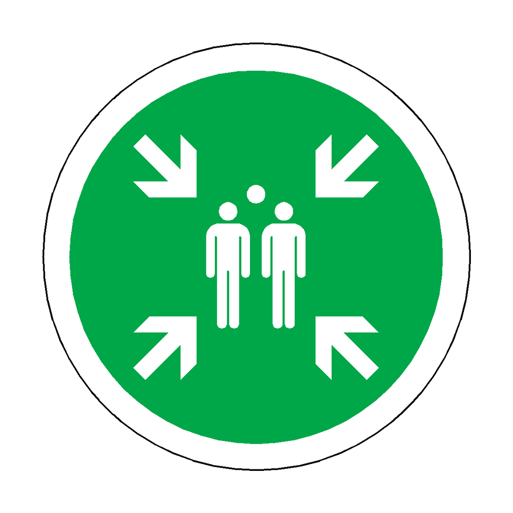 Assembly Point Floor Marker Sticker