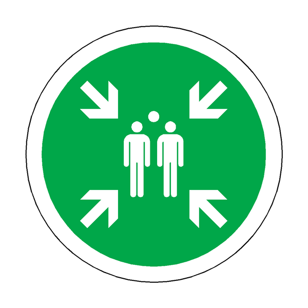Assembly Point Floor Marker Sticker