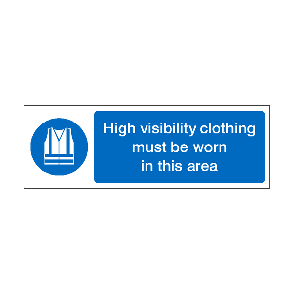 High Visibility Clothing Must Be Worn In This Area Label SafetyLabel