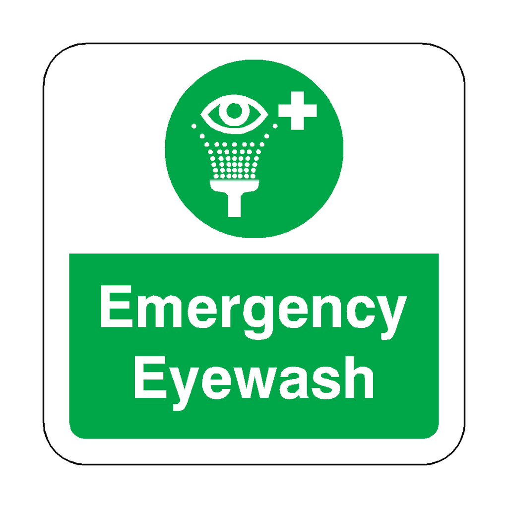 Emergency Eyewash Floor Graphics Sticker | Safety-Label.co.uk
