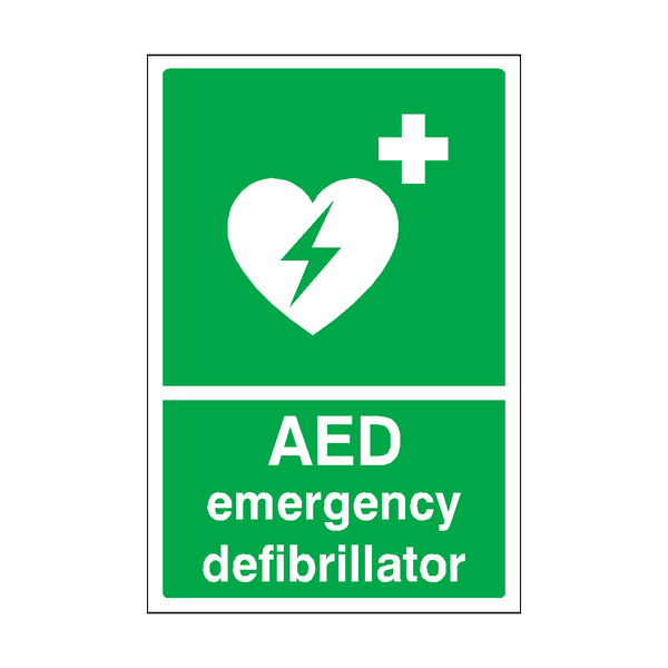 AED Emergency Defibrillator Sign | Safety-Label.co.uk