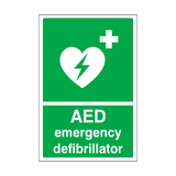 AED Emergency Defibrillator Sticker | Safety-Label.co.uk