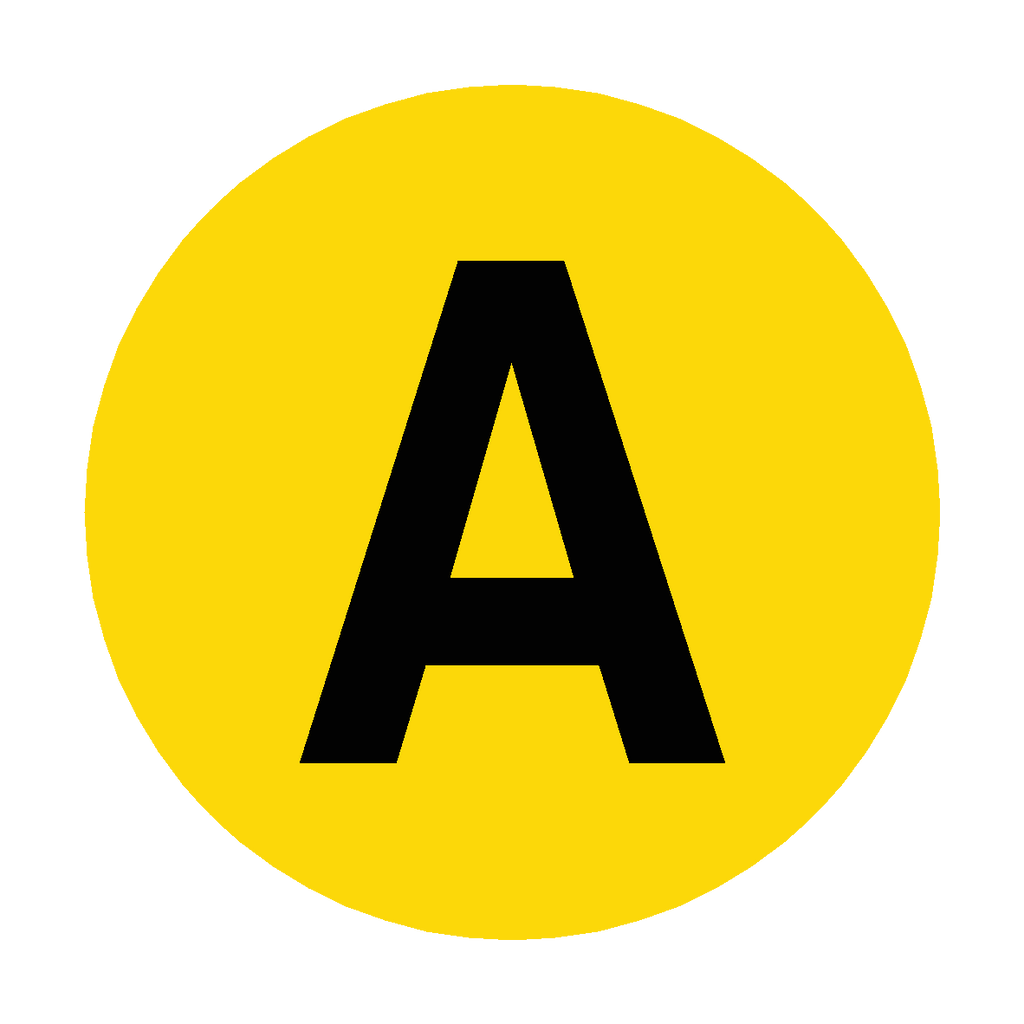 Letter A Floor Marker | Safety-Label.co.uk