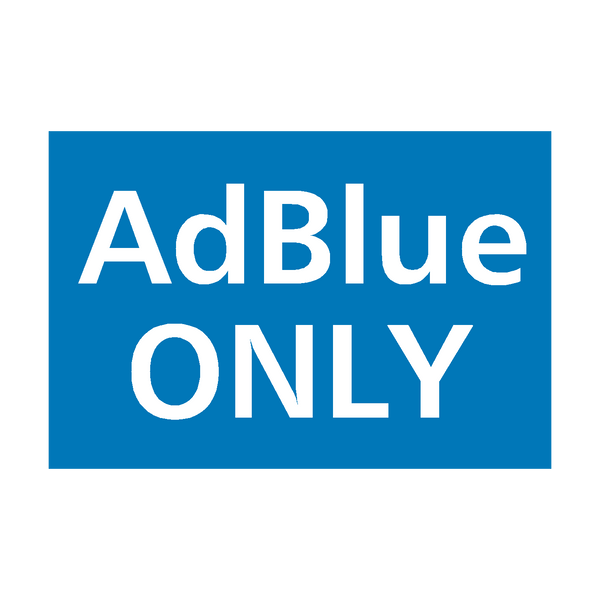 AdBlue Only Vehicle Sticker | Safety-Label.co.uk