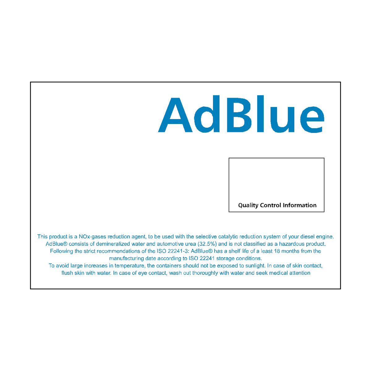 AdBlue IBC Container Sticker