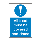 All Food Covered And Dated Sign | Safety-Label.co.uk