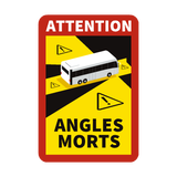 Blind Spot Angles Morts Coach / Bus Sticker - Safety-label.co.uk