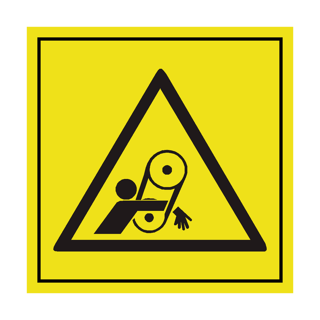 Arm Entanglement In Rollers Label | Safety-Label.co.uk