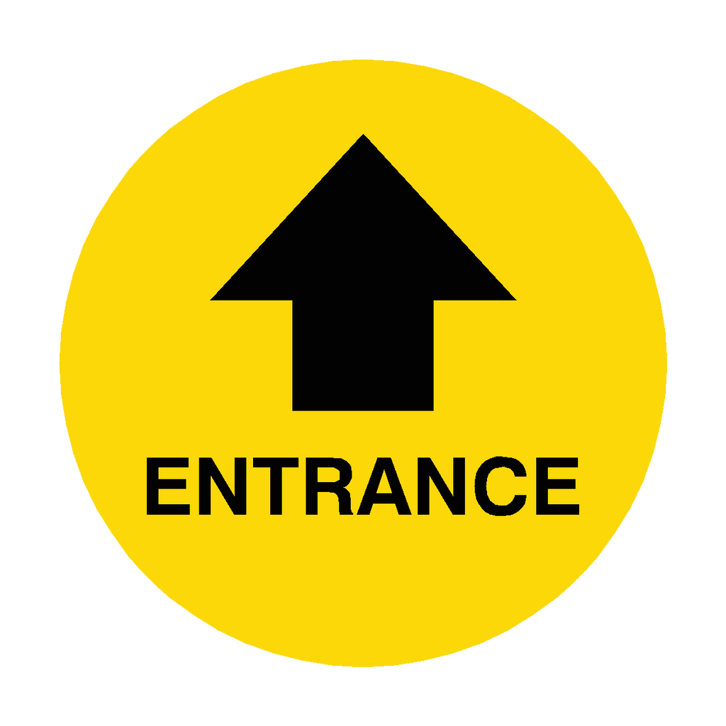 Entrance Arrow Floor Sticker | Safety-Label.co.uk