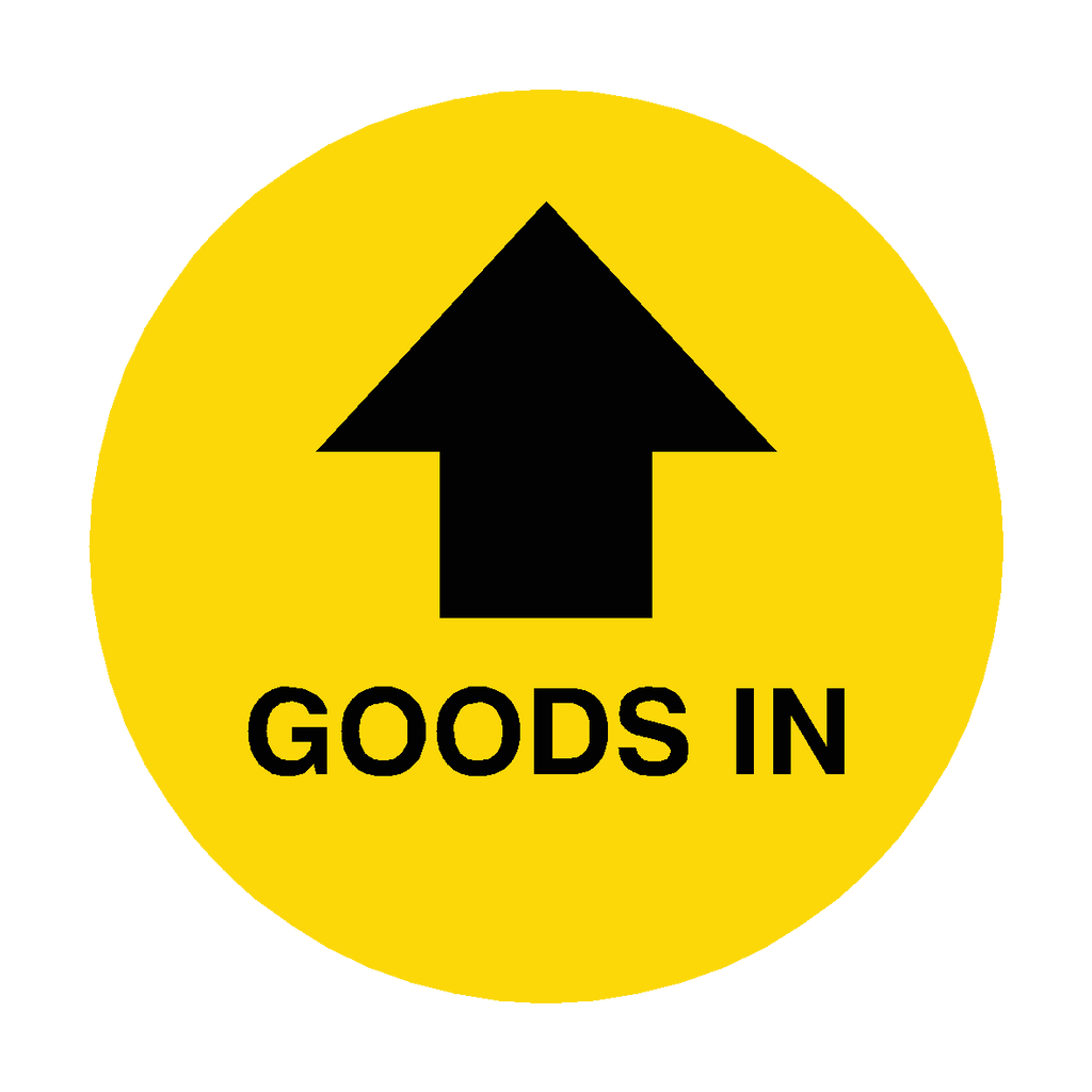 Goods In Arrow Floor Sticker | Safety-Label.co.uk