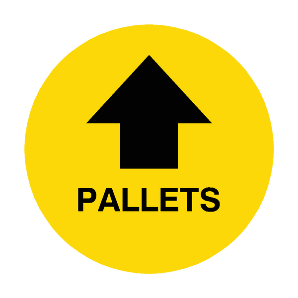 Pallets Arrow Floor Sticker | Safety-Label.co.uk