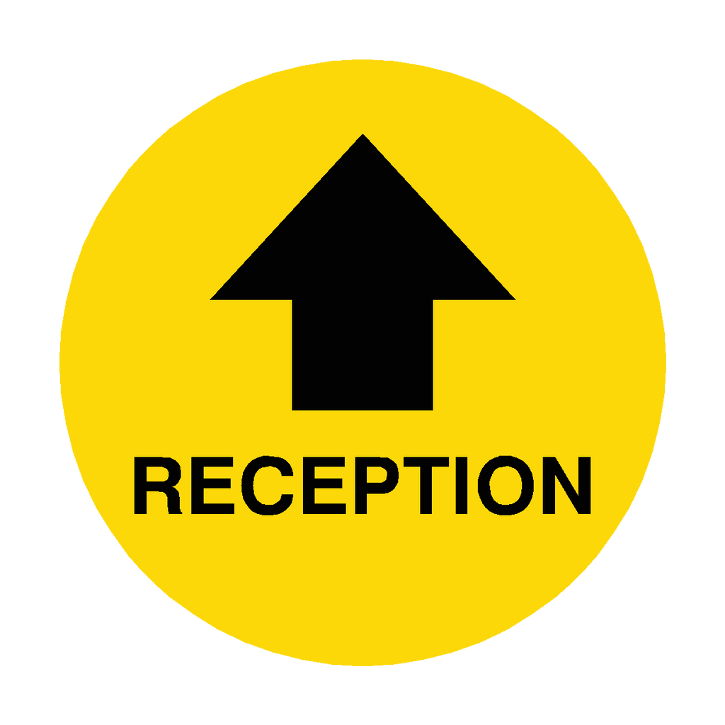 Front Reception Label Sticker Reception Arrow Floor Sticker