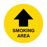 Smoking Area Arrow Floor Sticker | Safety-Label.co.uk