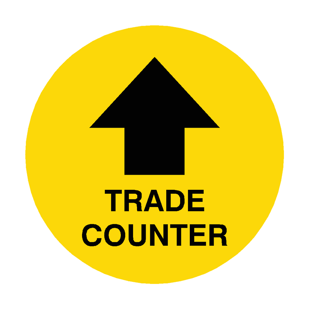 Trade Counter Arrow Floor Sticker