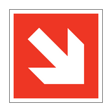 Arrow Sticker Down Right | Safety-Label.co.uk