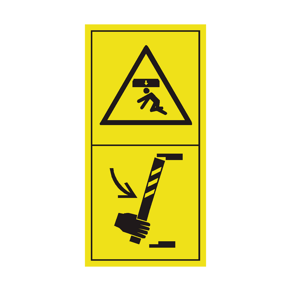 Attach Support Before Getting Into Hazardous Area Sticker | Safety-Label.co.uk