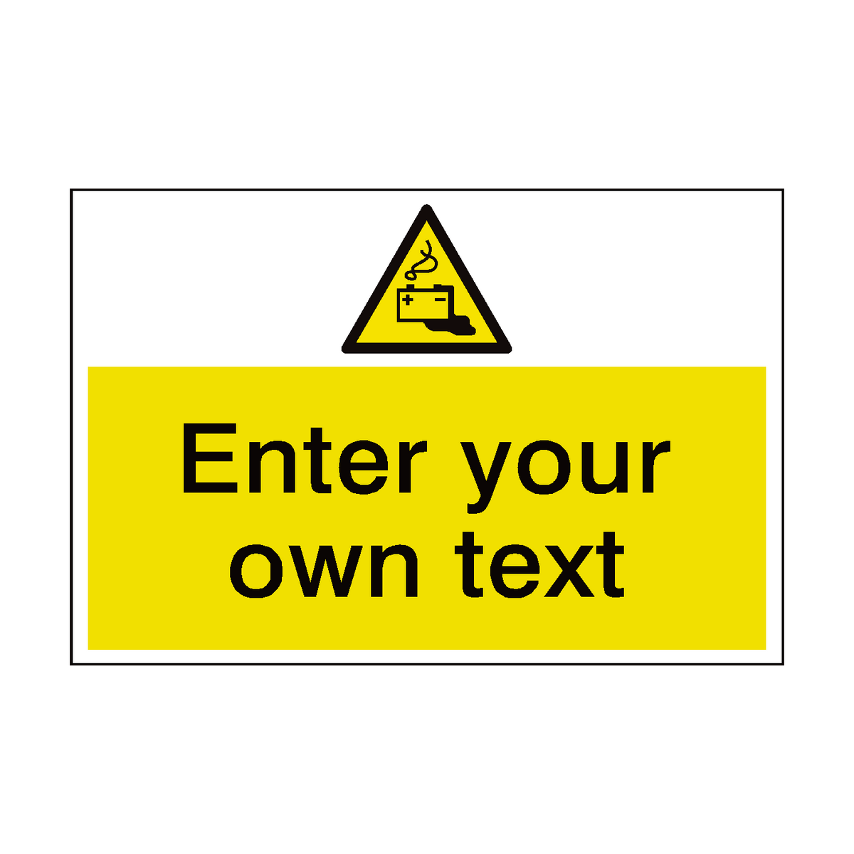 Battery Charging Custom Safety Sticker | Safety-Label.co.uk