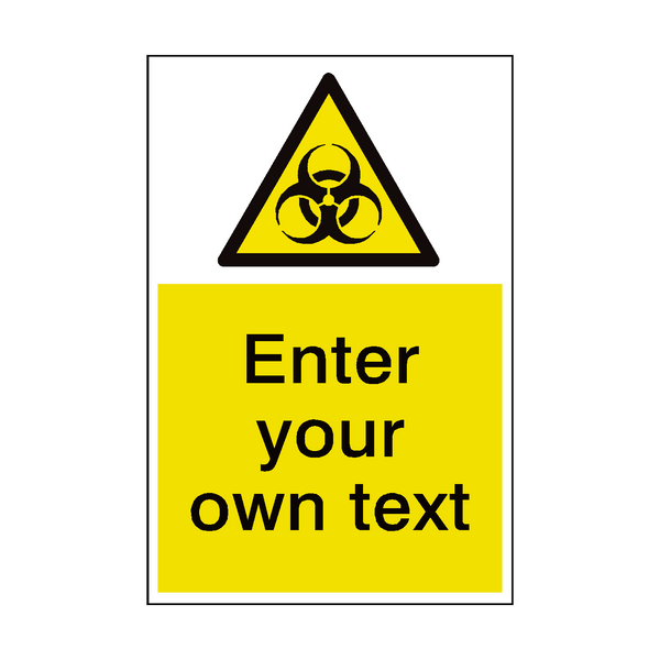Biological Custom Hazard Sticker | Safety-Label.co.uk