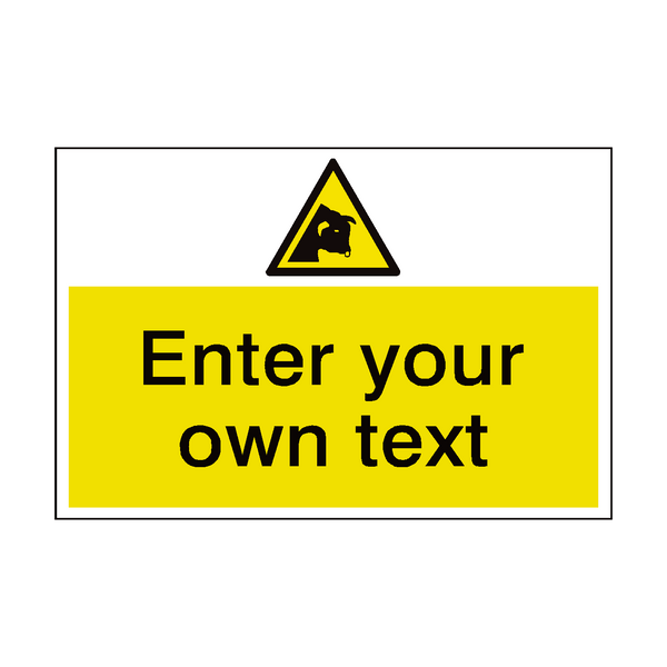 Bull Warning Custom Safety Sticker | Safety-Label.co.uk