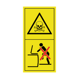 Beware Poisonous Gases - Do Not Open Containers Sticker | Safety-Label.co.uk