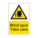Blind Spot Take Care Magnetic Sign | Safety-Label.co.uk