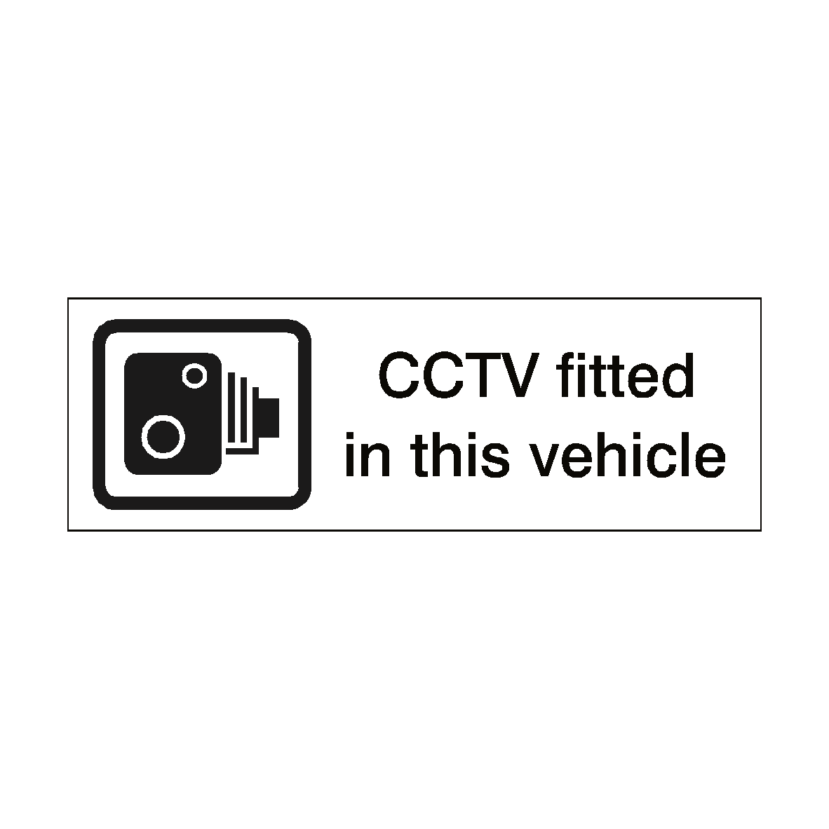 Cctv Label CCTV Fitted In This Vehicle Sticker | Safety-Label.co.uk