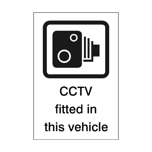 CCTV Fitted To This Vehicle Sticker | Safety-Label.co.uk