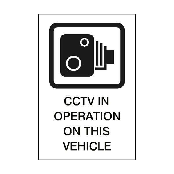 CCTV In Operation Vehicle Sticker | Safety-Label.co.uk