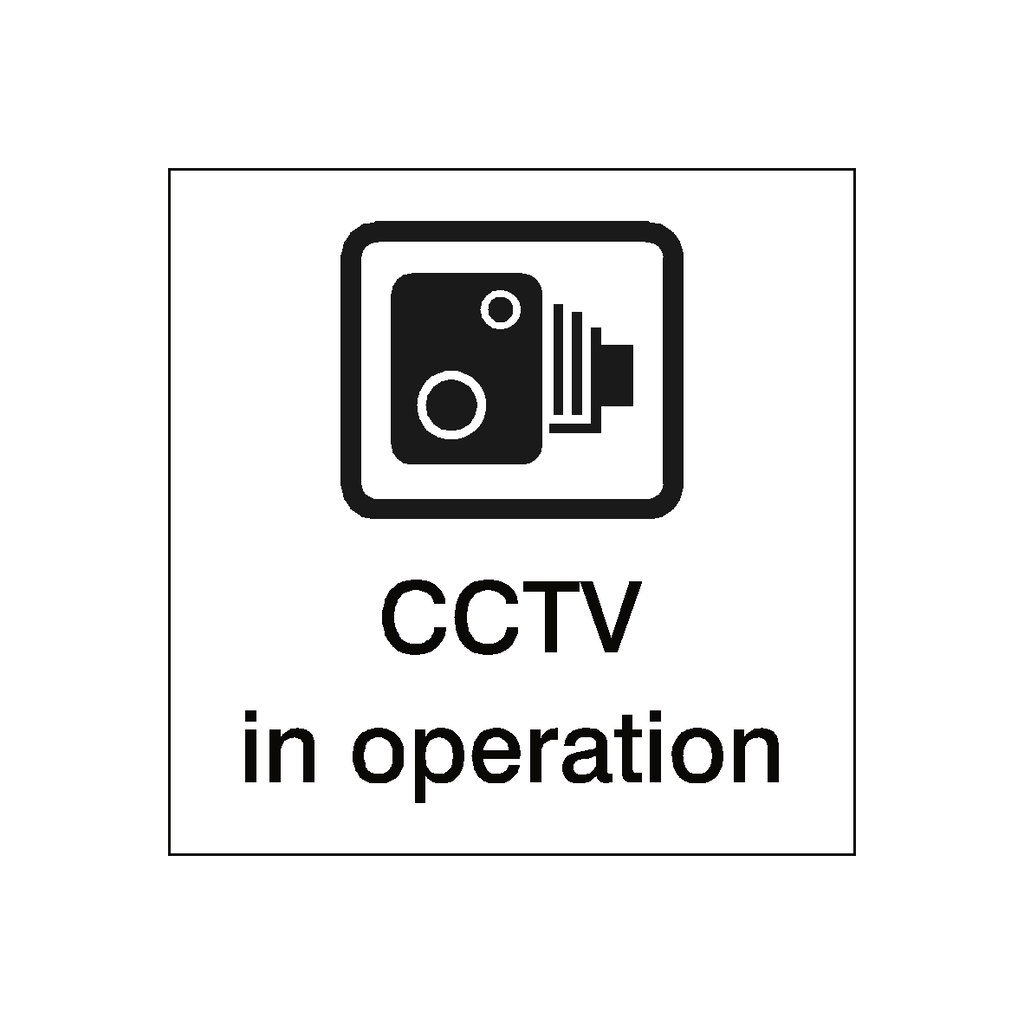 CCTV In Operation Car Sticker | Safety-Label.co.uk