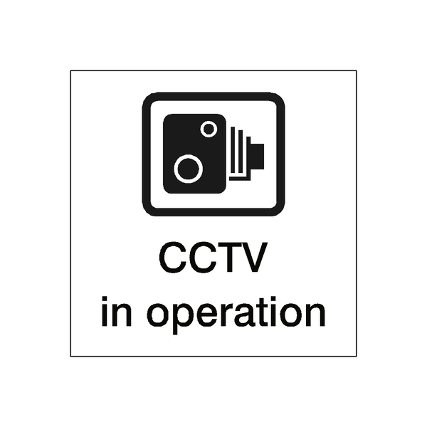 CCTV In Operation Car Sticker - Safety-label.co.uk