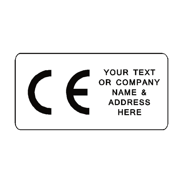 CE Label Custom Text | Safety-Label.co.uk
