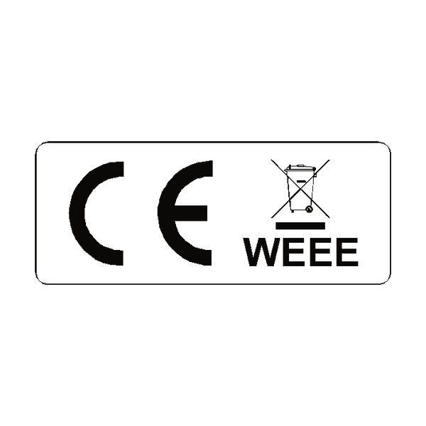 CE WEEE Label Oblong | Safety-Label.co.uk