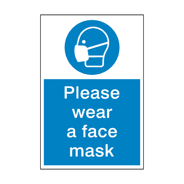 Wear Face Masks Sticker | Safety-Label.co.uk