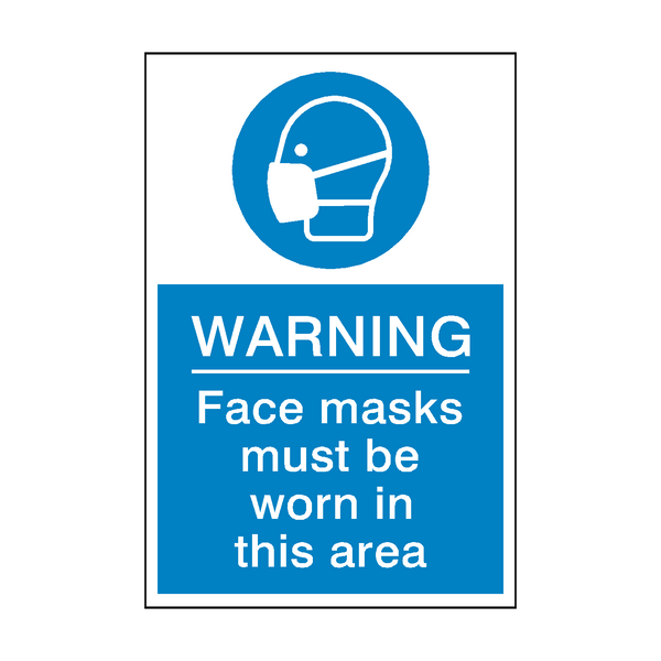 Face Masks Must Be Worn Sign | Safety-Label.co.uk