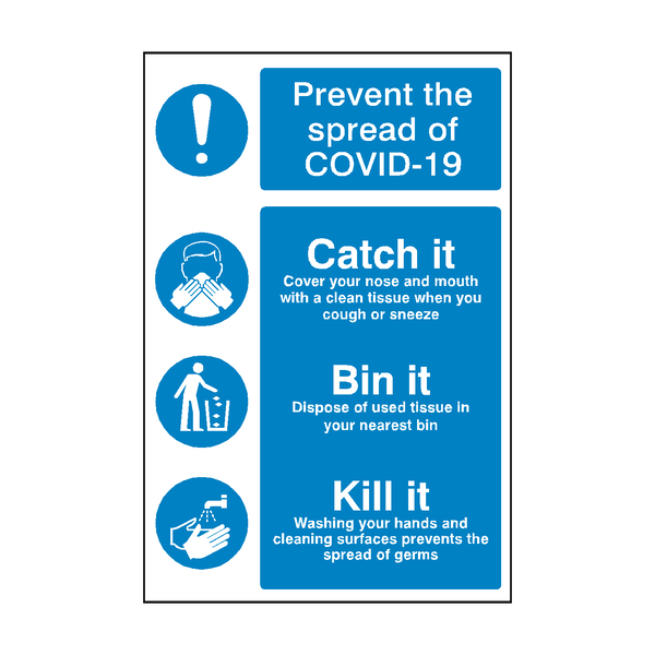 COVID-19 Prevention Sticker | Safety-Label.co.uk
