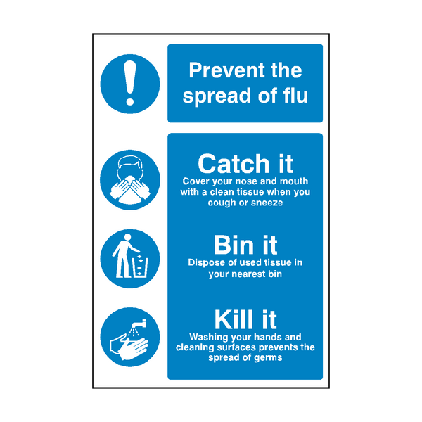 Flu Prevention Sign | Safety-Label.co.uk