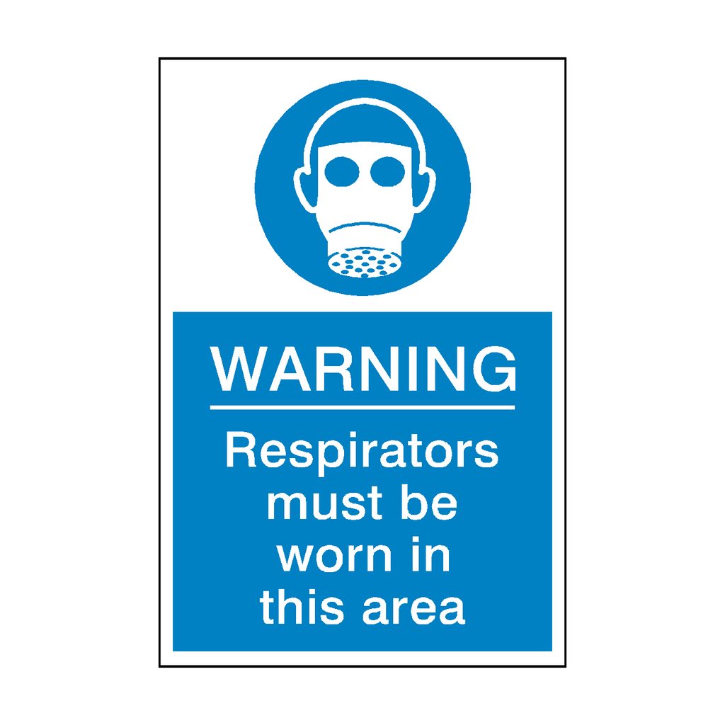 Respirators Must Be Worn Sign | Safety-Label.co.uk